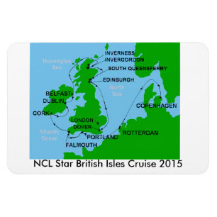 NCL Stern-britische Insel-Kreuzfahrt-Magnet 2015 Magnet