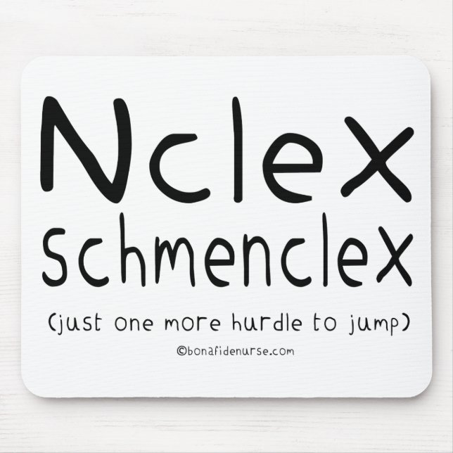 NCLEX Schmenclex Krankenpflege-Prüfung Mousepad (Vorne)