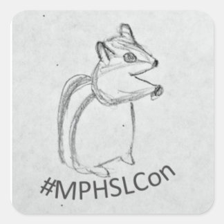 NCN/MLGs Chipmunk Quadratischer Aufkleber