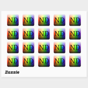 ND (NeuroDiverse) Quadratischer Aufkleber