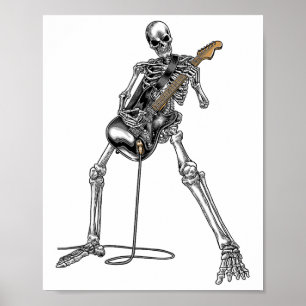 ND Rock and Roll Gitarre S für Männer und T-Shirt Poster