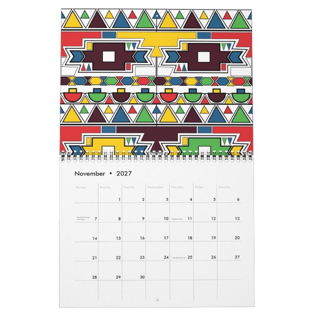 Ndebele Patterns: Ein Jahr lebendiger Tradition Kalender (Nov 2027)
