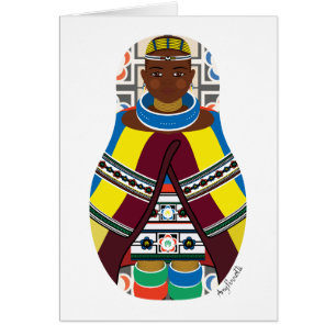 Ndebele, Südafrikanische Matryoshka-Karte