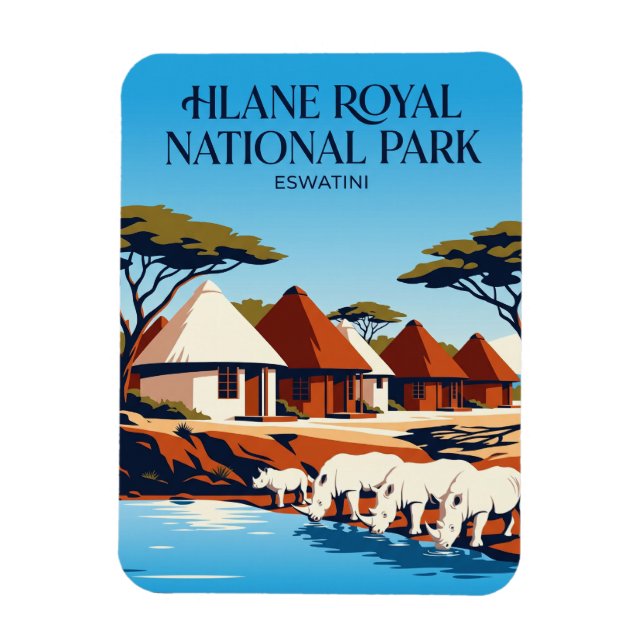 Ndlovu Camp Eswatini Magnet (Vertikal)
