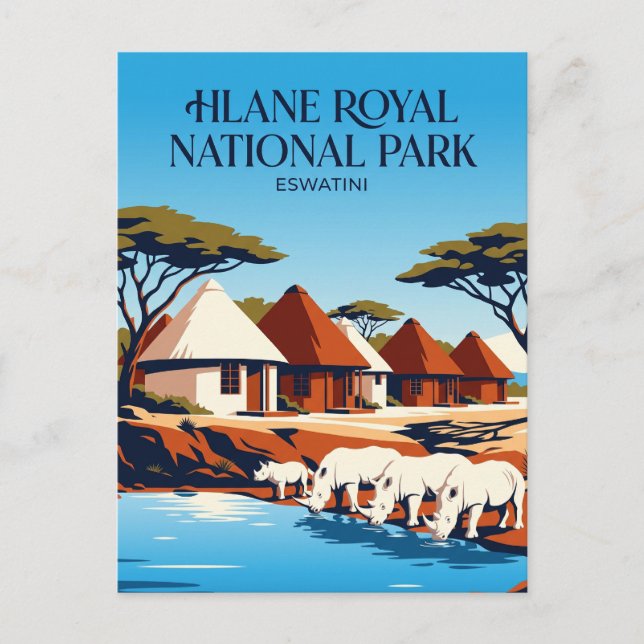 Ndlovu Camp Eswatini Postkarte (Vorderseite)