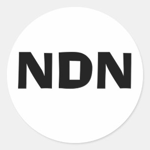 NDN decal Runder Aufkleber