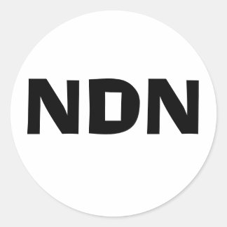 NDN decal Runder Aufkleber