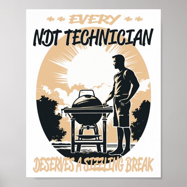 NDT Techniker Funny Grillen Koch oder Grill Spaß Poster (Vorne)
