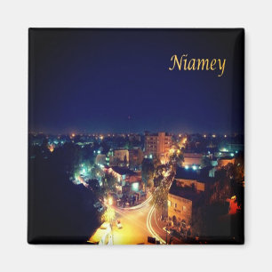 NE003 NIAMEY by Night, NIGER, Afrika, Kühlschrank Magnet