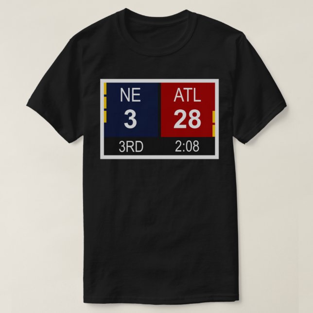 NE 3 vs ATL 28 Champions Comeback Essential T-Shir T-Shirt (Design vorne)