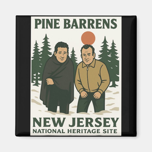 Ne Barrens New Jersey Graphic Design  Magnet (Vorne)