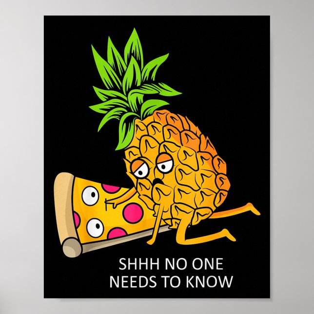 Ne Belongs On Zza Lover Funny Food Pun  Poster (Vorne)