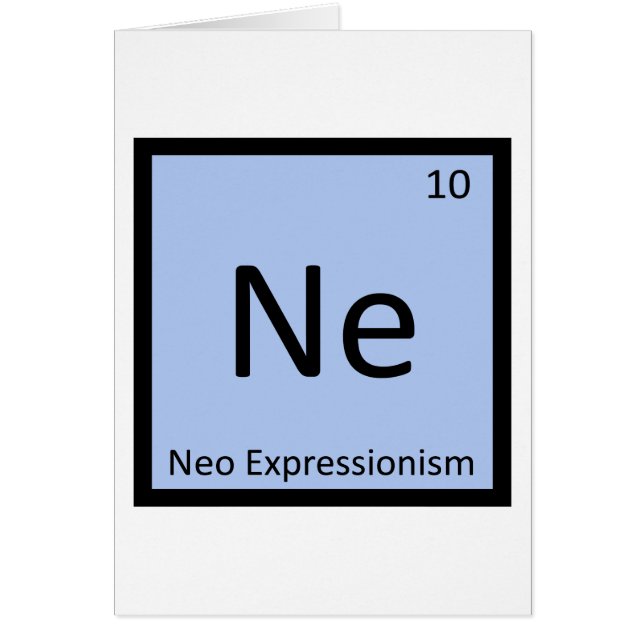 Ne - Neo Expressionismus Art Chemistry Symbol (Vorne)