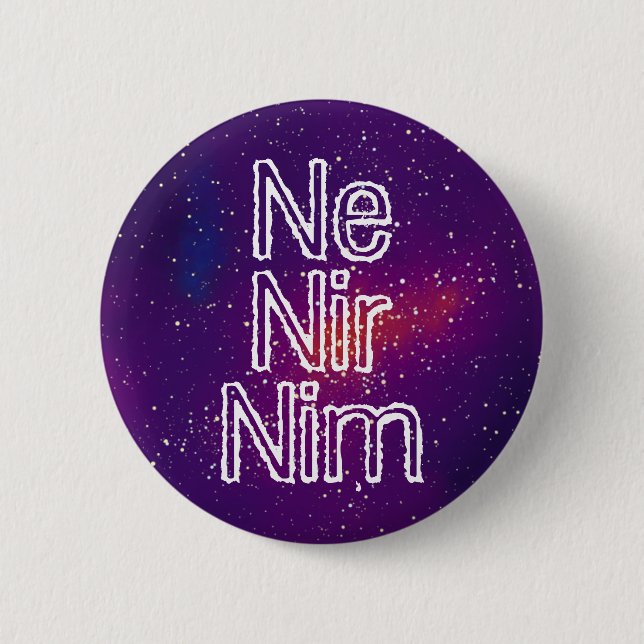 Ne/Nir/Nim Anpassbare Galaxy Pronoun Button (Vorderseite)