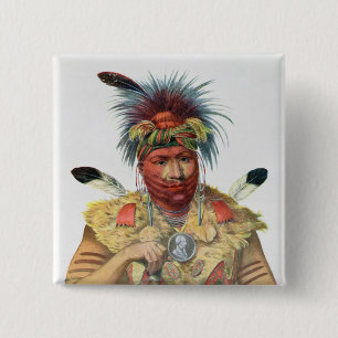 Ne-Sou-EIN-Quoit, ein Fox-Leiter Button