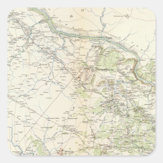 NE Virginia, Washington 1 Quadratischer Aufkleber (Vorderseite)
