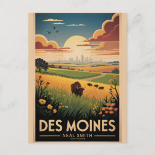 Neal Smith Refuge Vintage Iowa Poster Postkarte