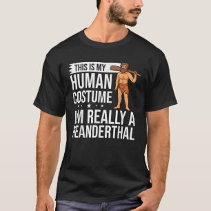 Neandertaler Höhlenmensch Geschenk Dna Frau Schäde T-Shirt