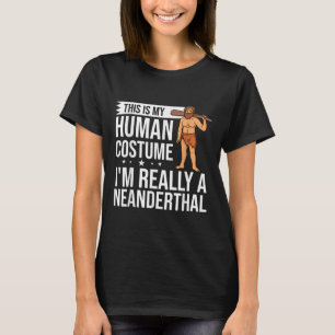 Neanderthal Caveman Woman Skull Gift T-Shirt