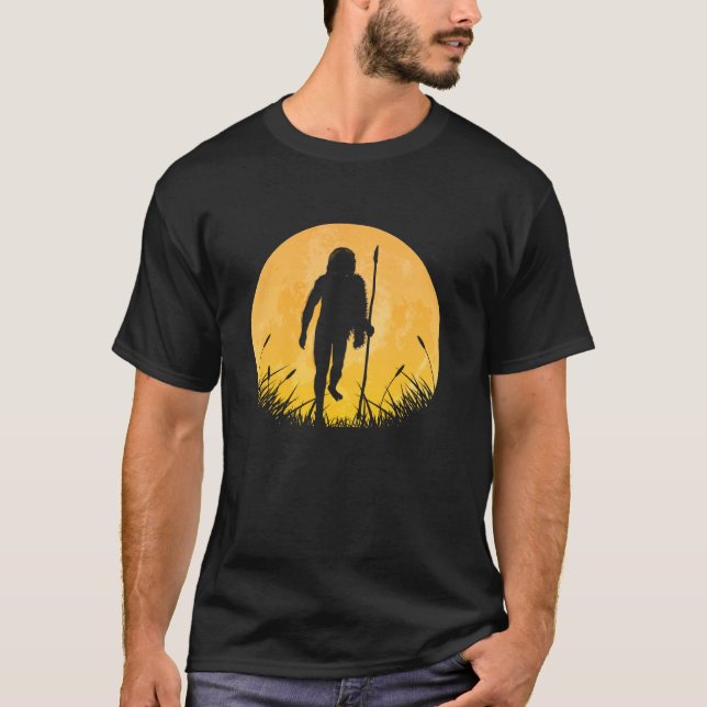 Neanderthal Easy Halloween Outfit Primat Moon Cos T-Shirt (Vorderseite)