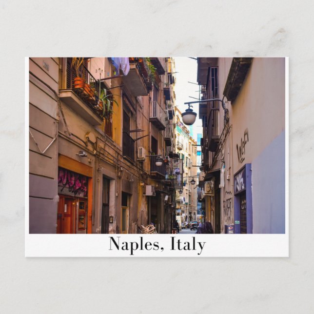 Neapel Alley (Neapel, Italien) Postkarte (Vorderseite)