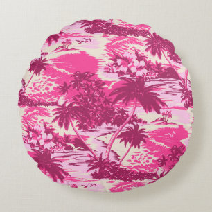 Neapel Bay Hawaiianische Insel Landschaftlich Rundes Kissen