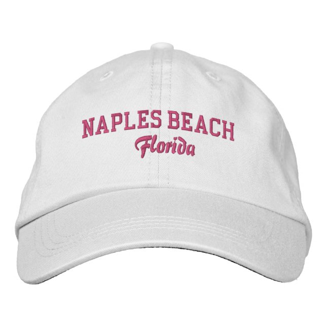 Neapel Beach Florida bestickt mit Baseballhut Bestickte Baseballkappe (Vorderseite)