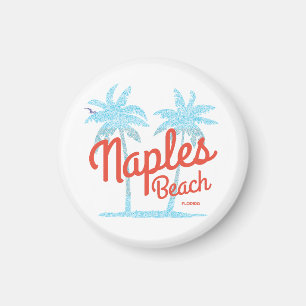 Neapel Beach Florida USA Vintag Korallenpalmen Magnet