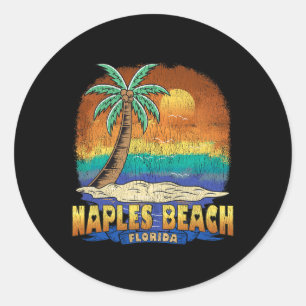 Neapel Beach Florida Vintag gebeutelt Souvenir Runder Aufkleber