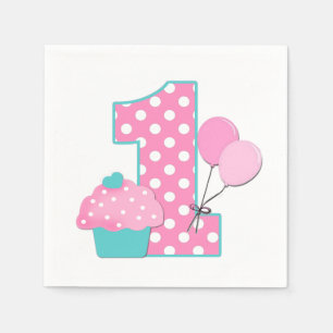 Neapel/Erster Geburtstag Serviette