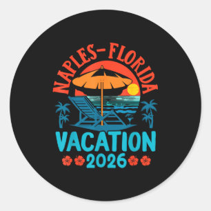 Neapel Florida 2026 Familienurlaub Strand Sommer V Runder Aufkleber