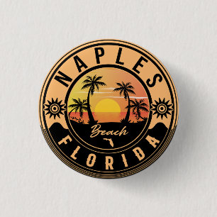 Neapel Florida Beach Retro Sunset Souvenirs Button