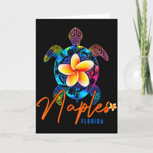 Neapel Florida Meeresschildkröte Tie Dye Tropische Karte