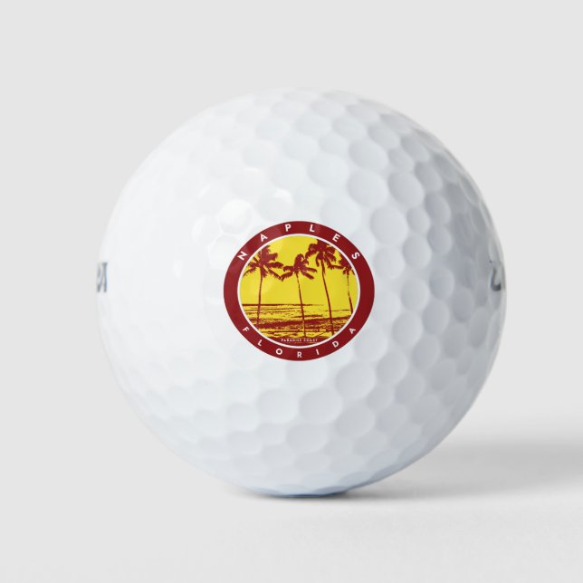 Neapel Florida Palm Trees Beach Golfball (Vorderseite)