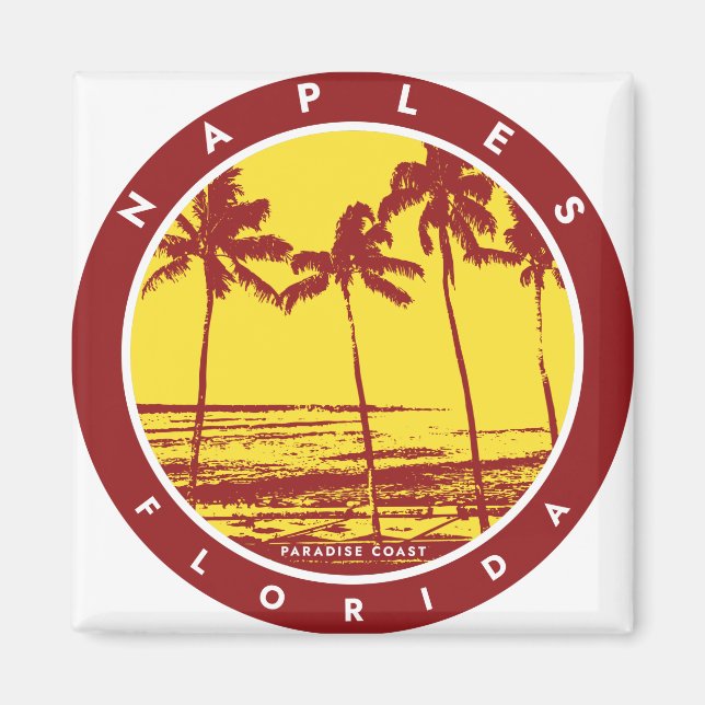 Neapel Florida Palm Trees Beach Magnet (Vorne)