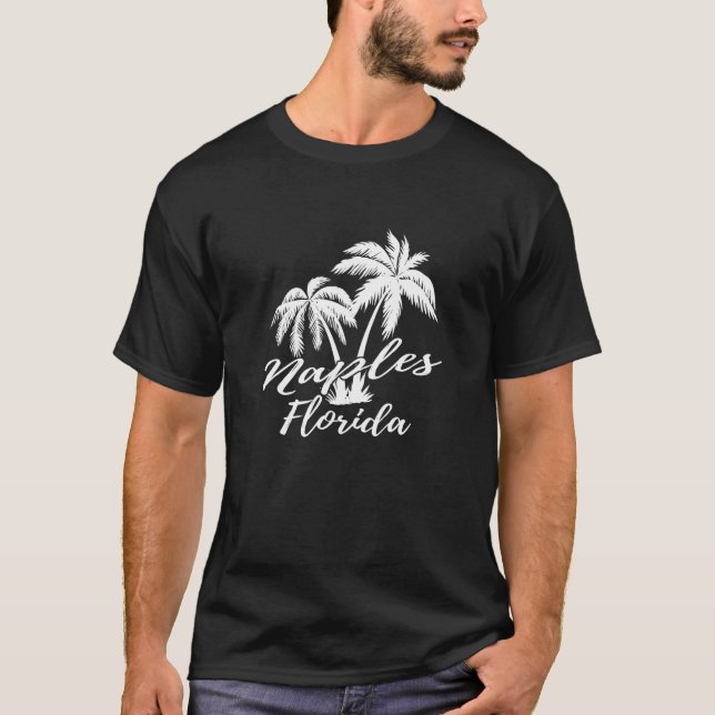 Neapel Florida Palm Trees Urlaub T-Shirt (Vorderseite)
