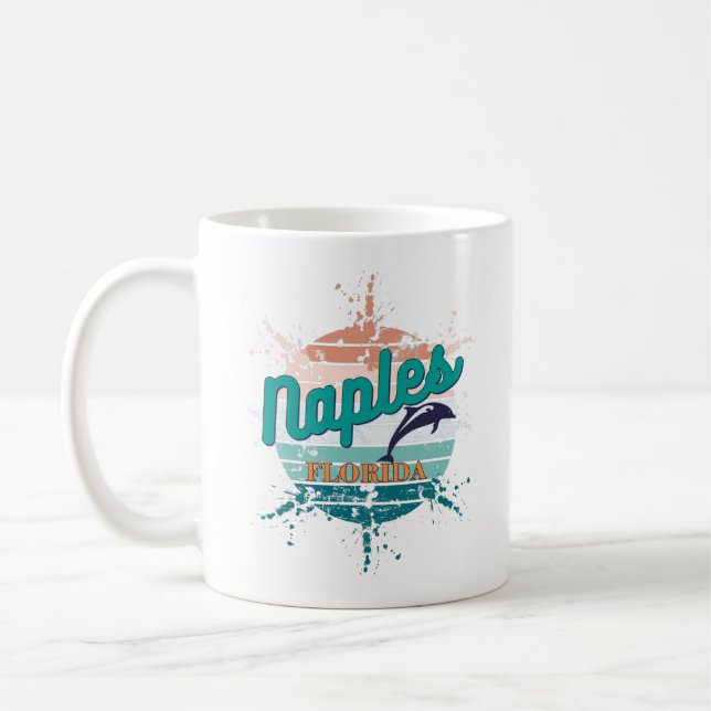 Neapel Florida Retro Vintag explodierender Sonnenu Kaffeetasse (Links)