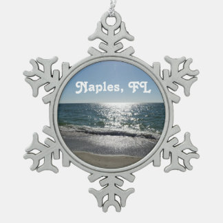 Neapel, Florida Schneeflocken Zinn-Ornament
