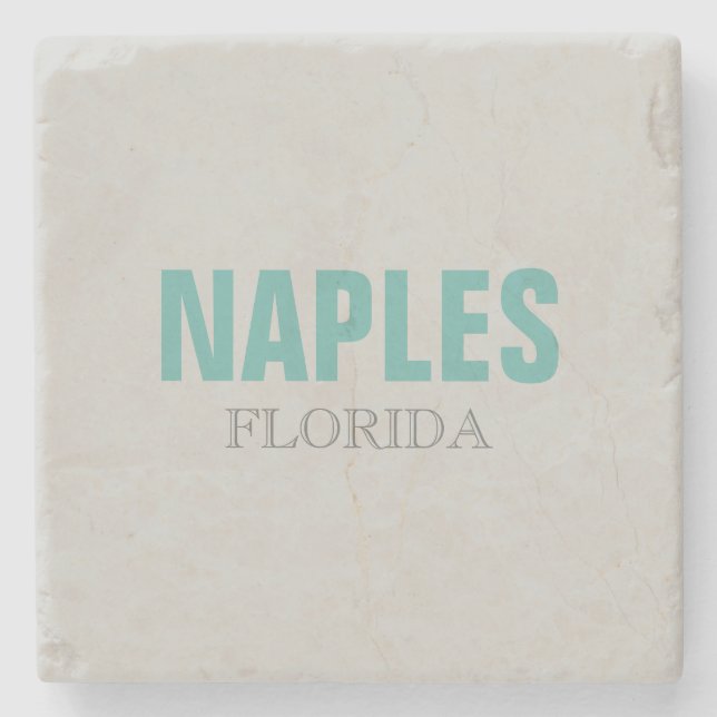 Neapel Florida Strandstil Steinuntersetzer (Vorderseite)