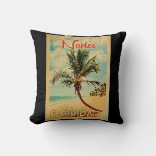 Neapel Florida Throw Kissen Palm Tree Beach Retro