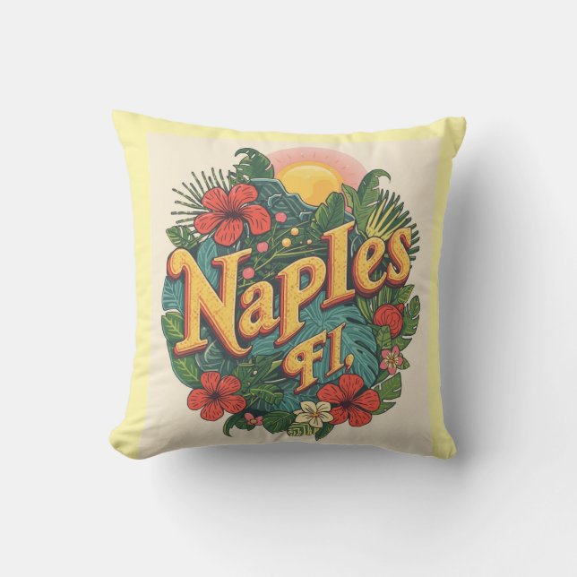 Neapel Florida träumend  Kissen (Vorderseite)