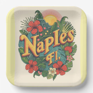 Neapel Florida träumend  Pappteller