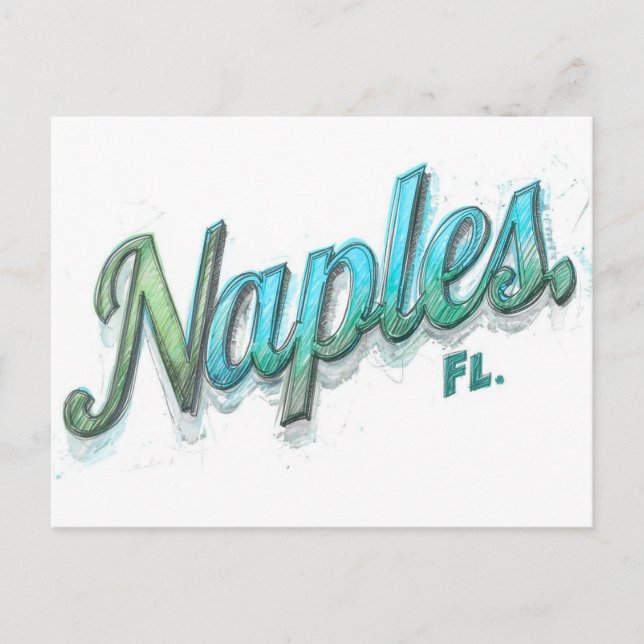 Neapel Florida träumend  Postkarte (Vorderseite)