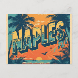 Neapel Florida träumend Retro Postkarte