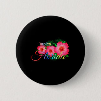 Neapel Florida Tropische Blume Familienurlaub Button