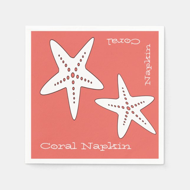 Neapel: Funky and Niedlich Starfish Cornpaper Serviette (Vorderseite)