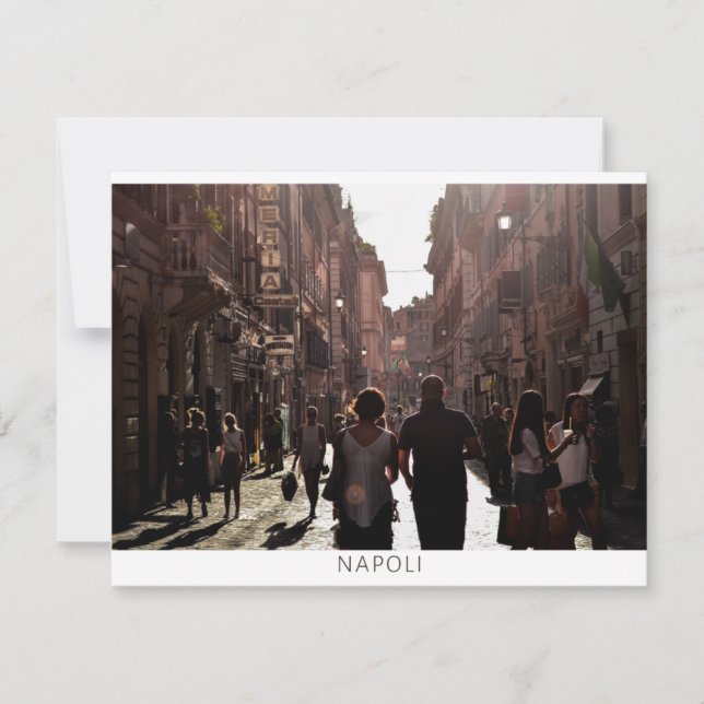 Neapel-Gebäude (Napoli) Flachkarte (Vorderseite)