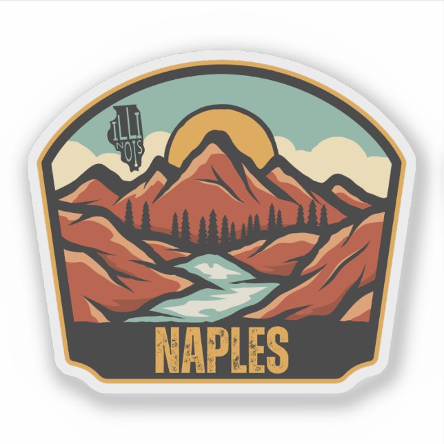 Neapel, Illinois Aufkleber (Vorderseite)