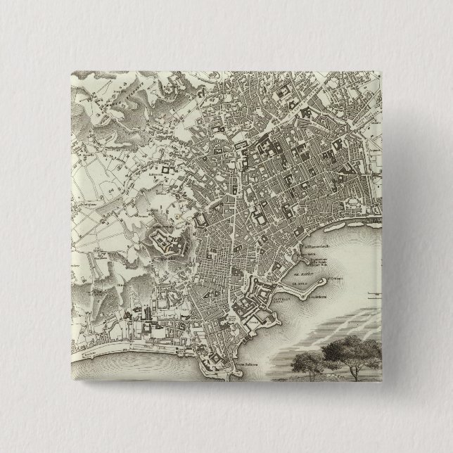 Neapel, Italien Button (Vorderseite)