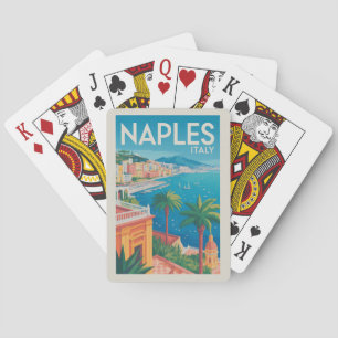 Neapel Italien Illustration Reise Kunst Vintage Spielkarten